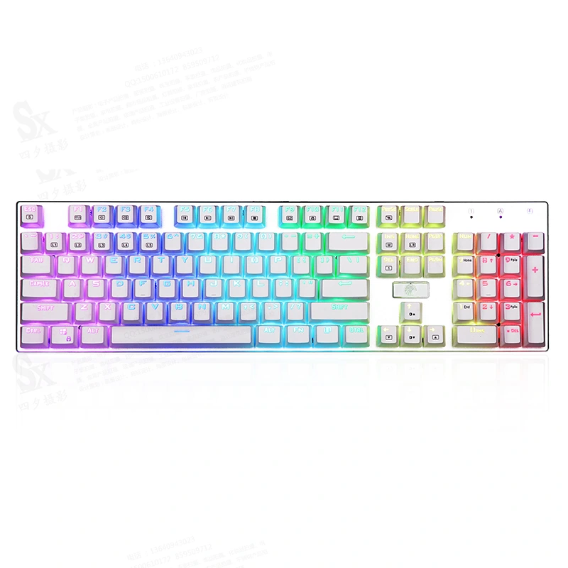 104 klavišų RGB mechaninė žaidimų klaviatūra USB laidinė