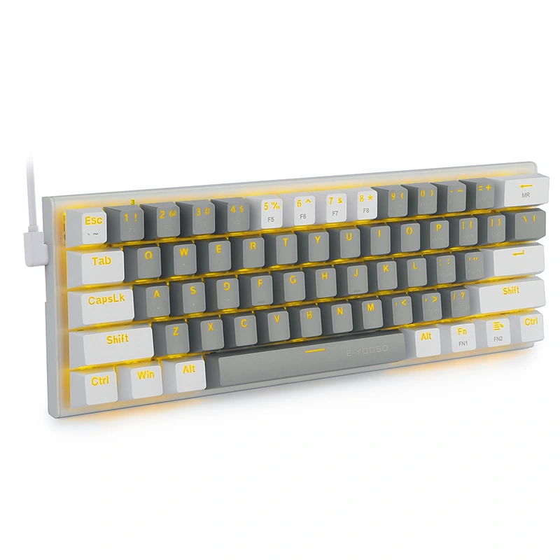 61 klavišas 60% laidinis LED mechaninis žaidimų klaviatūra