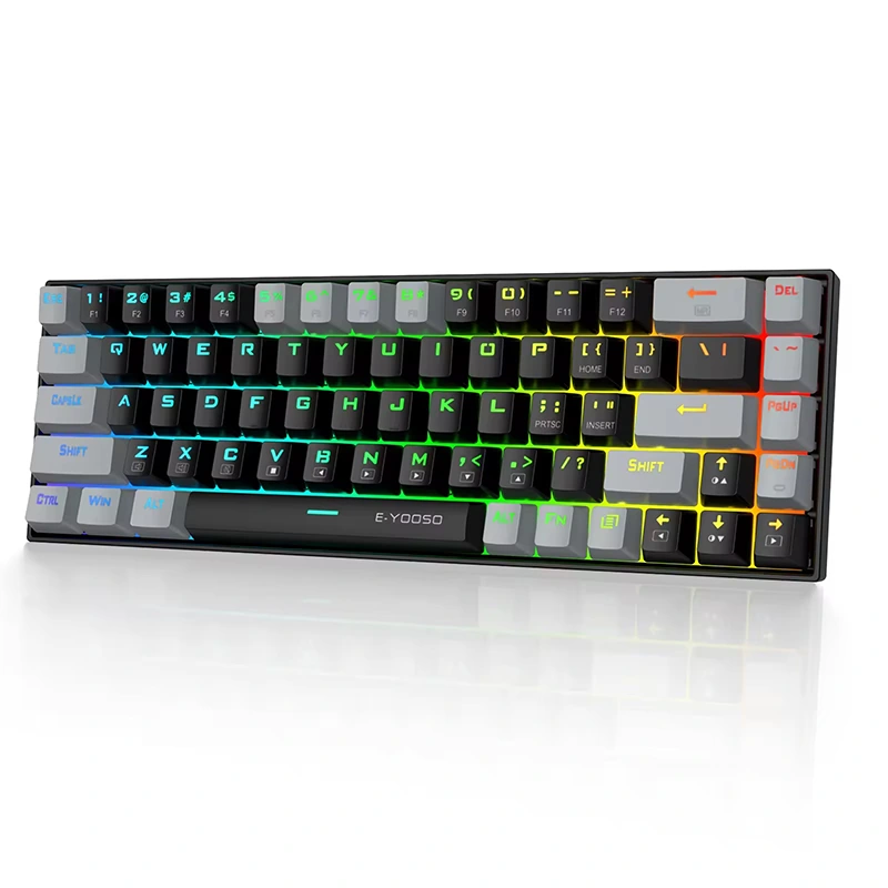 68 klavišų RGB laidinė mechaninė žaidimų klaviatūra