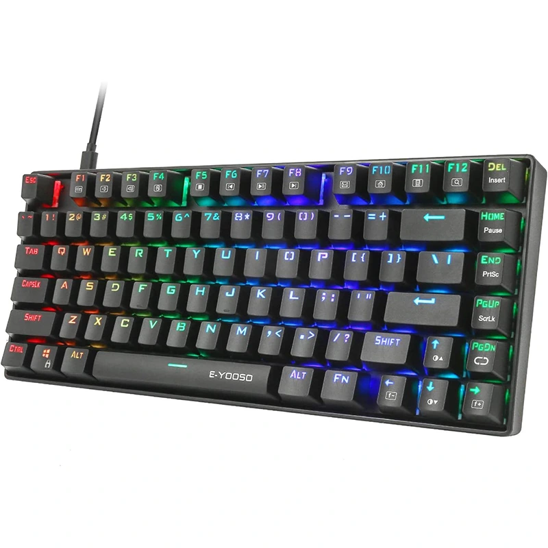 81 klavišų RGB mechaninė žaidimų klaviatūra, atspari vandeniui