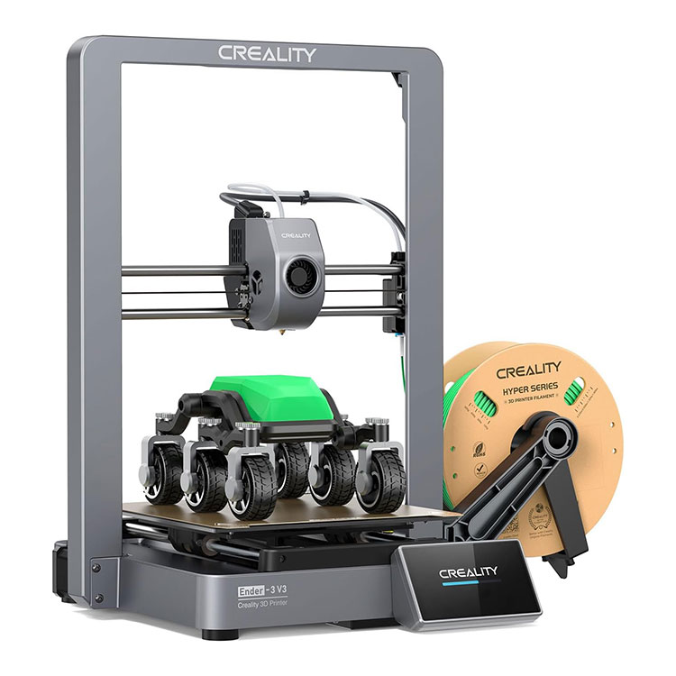 „Creality Ender 3 V3 Super 3D“ spausdintuvas 600 mms išmanioji savikontrolė