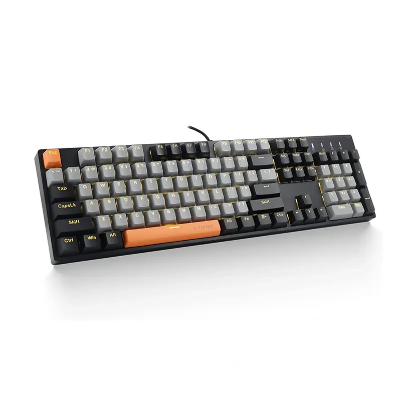 Mechaninės 104 klavišų viso dydžio kompiuterių klaviatūros