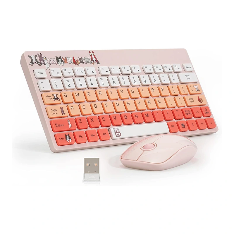 Belaidė klaviatūra ir pelė Combo 2.4G USB Compact nešiojamas